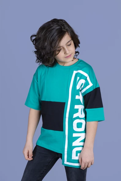 Toontoy Erkek Çocuk Garnili Strong Baskılı Tişört - 5