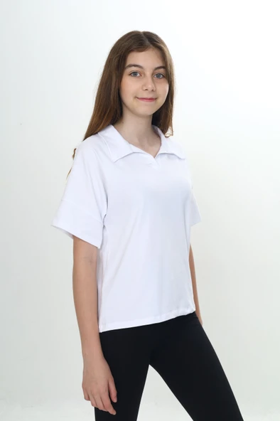 Toontoy Kız Çocuk Okul Polo Yaka Tişört - 7