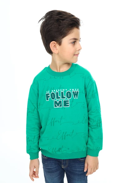 Toontoy Erkek Çocuk Follow Me Baskılı Sweatshirt - Resim 3