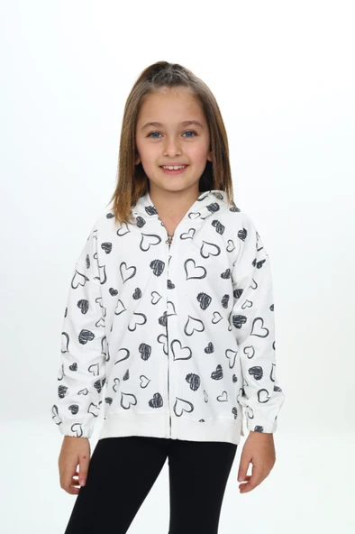 Toontoy Kız Çocuk Kapüşonlu Hırka - Resim 11