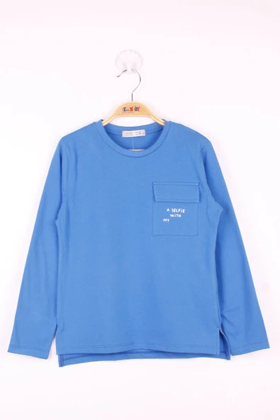 Toontoy Erkek Çocuk Cepli Düz T-Shirt - Resim 5