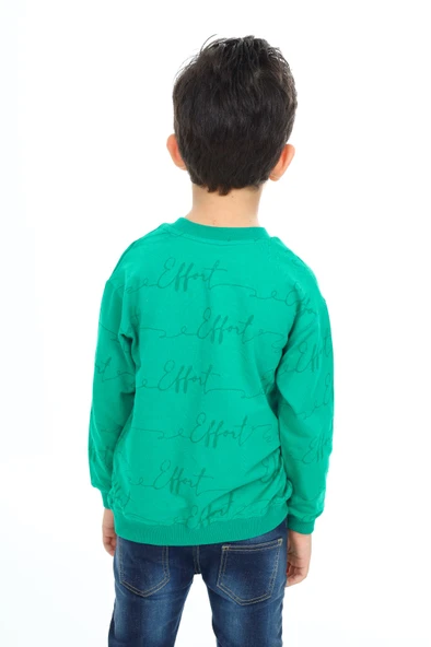 Toontoy Erkek Çocuk Follow Me Baskılı Sweatshirt - Resim 4