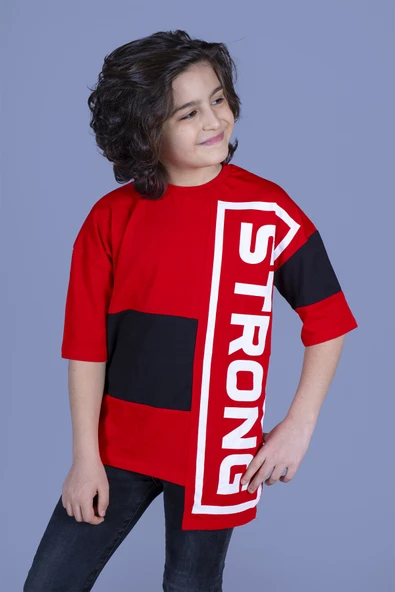 Toontoy Erkek Çocuk Garnili Strong Baskılı Tişört - 3