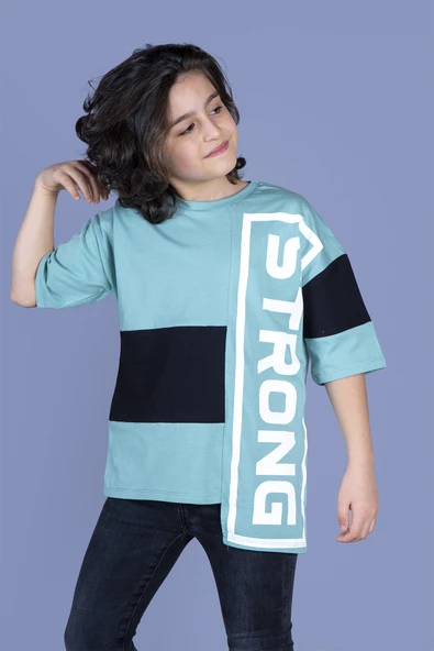 Toontoy Erkek Çocuk Garnili Strong Baskılı Tişört