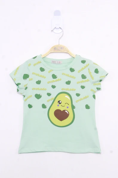 Toontoy Kız Çocuk Avokado Baskılı Tişört