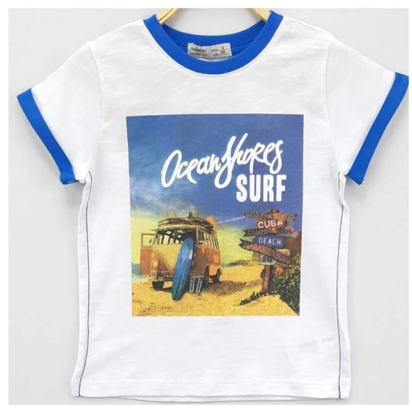 Toontoy Erkek Çocuk Surf Baskı Tişört - 3