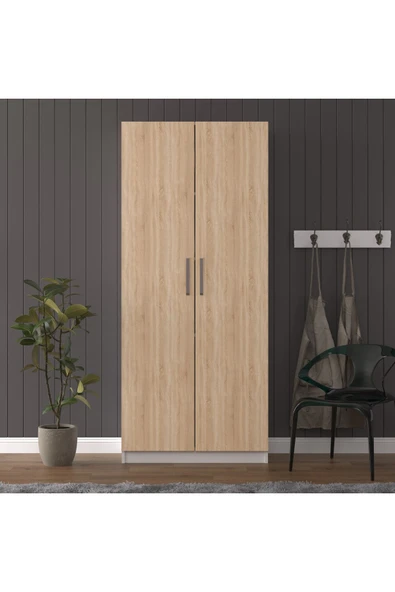 Sonamo Modern Dolaplı Çalışma Masası Kitaplıklı Raflı Bilgisayar Ofis Ders Çalışma Yemek Masası  Sonamo-Beyaz - Resim 2