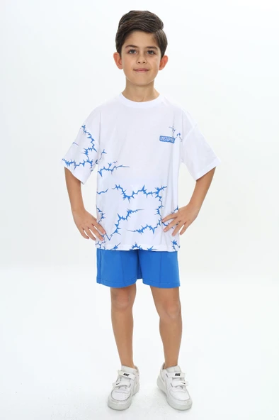 Toontoy Erkek Çocuk Göğsü Unstoppable Yazı Baskılı Şortlu Takım - Resim 12