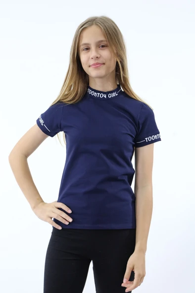 Toontoy Kız Çocuk Okul Tişört - 2