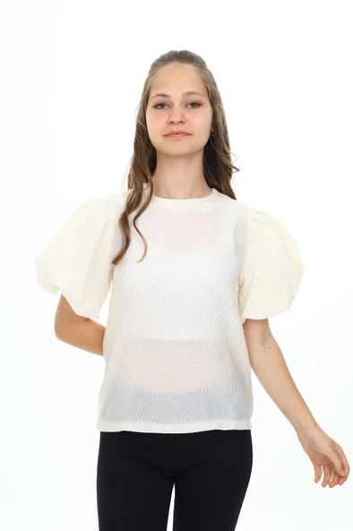 Toontoy Kız Çocuk Okul Tişört - 4