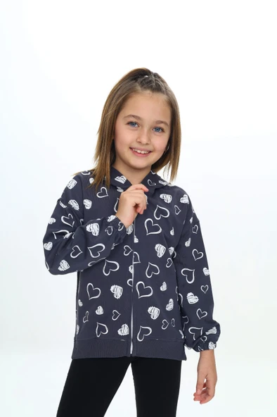 Toontoy Kız Çocuk Kapüşonlu Hırka - Resim 6