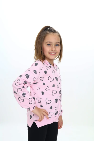 Toontoy Kız Çocuk Kapüşonlu Hırka - Resim 3