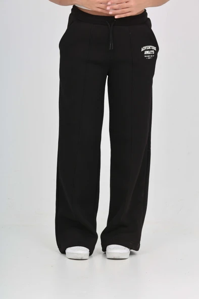 Toontoy Kız Çocuk Bol Paça Baskılı Eşofman Alt - 9