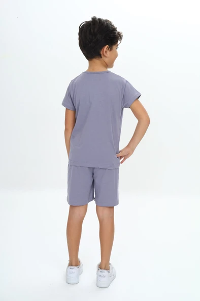 Toontoy Erkek Çocuk Göğsü Cepli Armalı Şortlu Takım - Resim 10