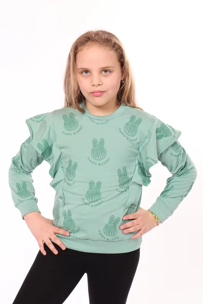 Toontoy Kız Çocuk Baskılı Sweatshirt - 3