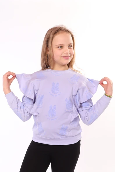 Toontoy Kız Çocuk Baskılı Sweatshirt - 9