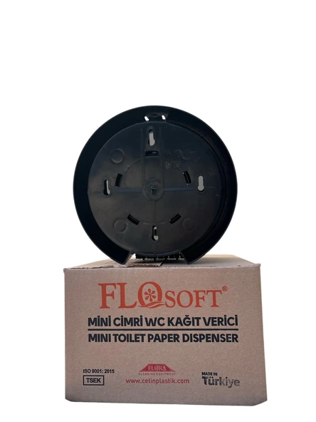 Flosoft Mini Cimri Tuvalet Kağıdı Aparatı Siyah (F096S) - Resim 3