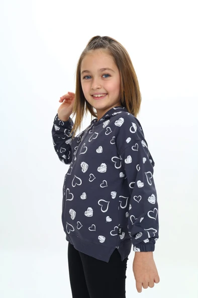 Toontoy Kız Çocuk Kapüşonlu Hırka - Resim 7