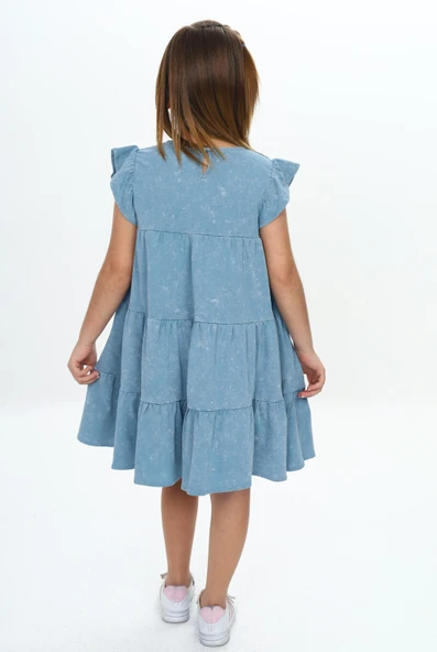 Toontoy Kız Çocuk Yıkamalı Elbise - 11