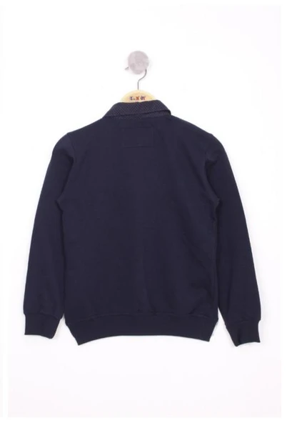 Toontoy Erkek Çocuk Gömlek Yaka Okul Sweatshirt