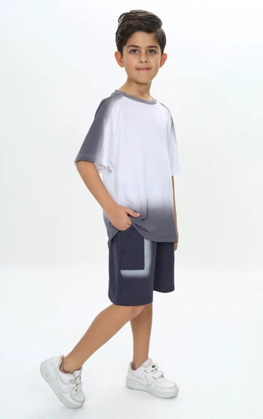 Toontoy Erkek Çocuk Garni Detaylı Şortlu Takım - Resim 6