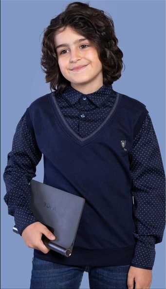 Toontoy Erkek Çocuk Gömlek Okul Tişört - 2