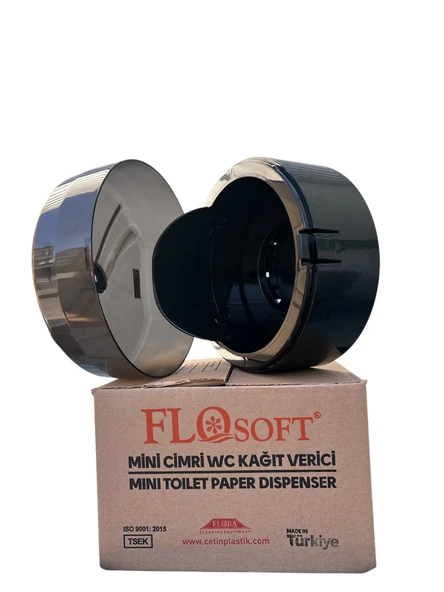 Flosoft Mini Cimri Tuvalet Kağıdı Aparatı Siyah (F096S) - Resim 2