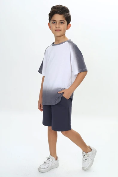 Toontoy Erkek Çocuk Garni Detaylı Şortlu Takım - Resim 5