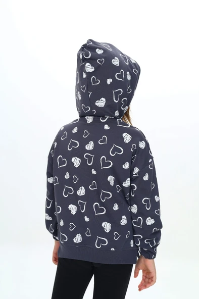 Toontoy Kız Çocuk Kapüşonlu Hırka - Resim 8