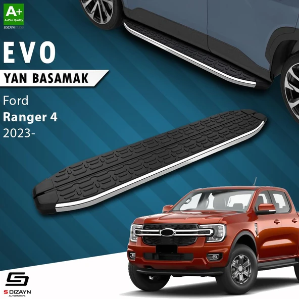 S-Dizayn Ford Ranger 4 Evo Krom Yan Basamak 203 Cm 2023 Üzeri A+ Kalite
