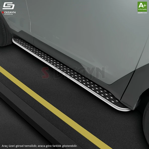 S-Dizayn Nissan X-Trail T33 Diamond Krom Yan Basamak 183 Cm 2022 Üzeri A+ Kalite - Resim 6