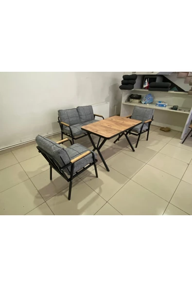 Dekoroom's Duru 2-1-1- Masa Bahçe Balkon Mobilyası,cafe Mobilyası , Çay Seti - 2