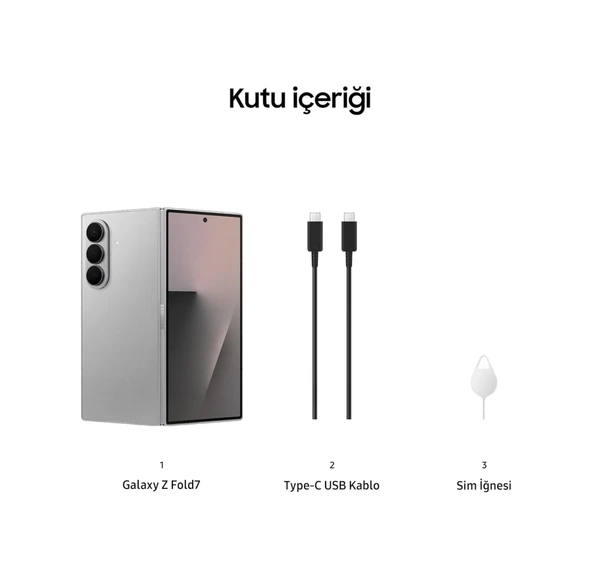 Samsung Galaxy Z Fold 7 256 12 GB (Samsung Türkiye Garantili) Gümüş - 3