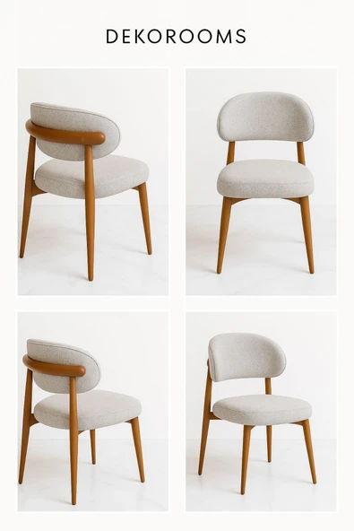 Dekoroom's Dekorooms, Ahşap Polo Sandalye, 4 Adet