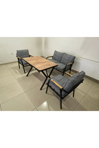 Dekoroom's Duru 2-1-1- Masa Bahçe Balkon Mobilyası,cafe Mobilyası , Çay Seti