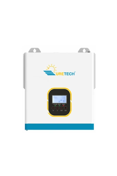 URETECH 3KVA 3KW 3500 Watt Tam Sinüs Akıllı 100A MPPT (30-450Vdc) 24Vdc-230Vac İnverter ürün görseli 1
