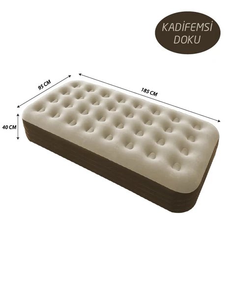 NURGAZ CAMPOUT TEK KİŞİLİK YÜKSEK ŞİŞME YATAK - 4