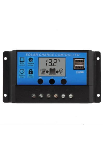 URETECH 20a - 12/24v Solar Şarj Kontrol (regülatörü) 2 Li Usb Çıkışlı ürün görseli 1