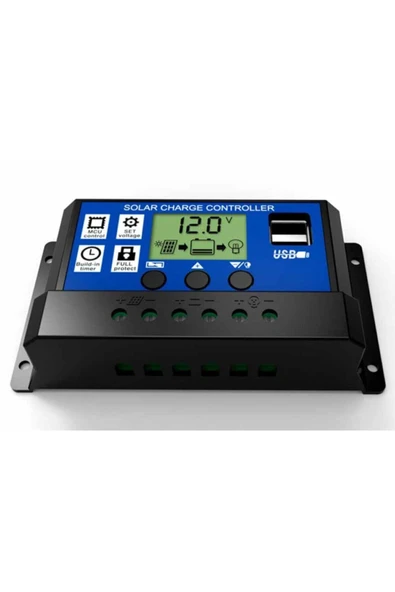URETECH 20a - 12/24v Solar Şarj Kontrol (regülatörü) 2 Li Usb Çıkışlı - Resim 4