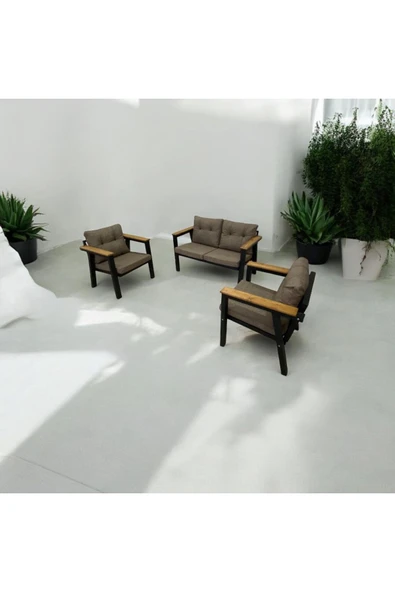 Dekoroom's Venüs 2 1 1 Balkon Takımı, Bahçe Mobilyası, Çay Seti, Kafe Oturma Grubu, Teras Koltuk Takımı - Resim 2