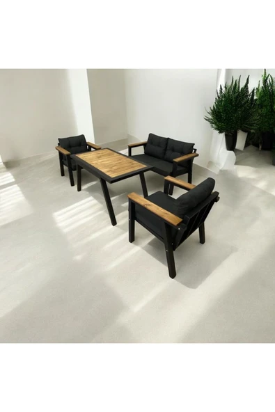 Dekoroom's Venüs 2 1 1 Balkon Takımı, Bahçe Mobilyası, Çay Seti, Kafe Oturma Grubu, Teras Koltuk Takımı,