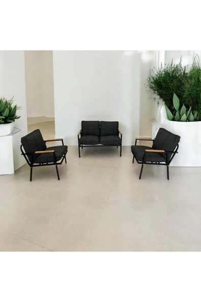 Dekoroom's Duru 2-1-1 Bahçe Balkon Mobilyası,cafe Mobilyası , Çay Seti