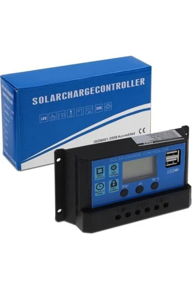 URETECH 10 Amper 12/24 Volt Solar Şarj Kontrol Cihazı / Regülatör - Resim 2