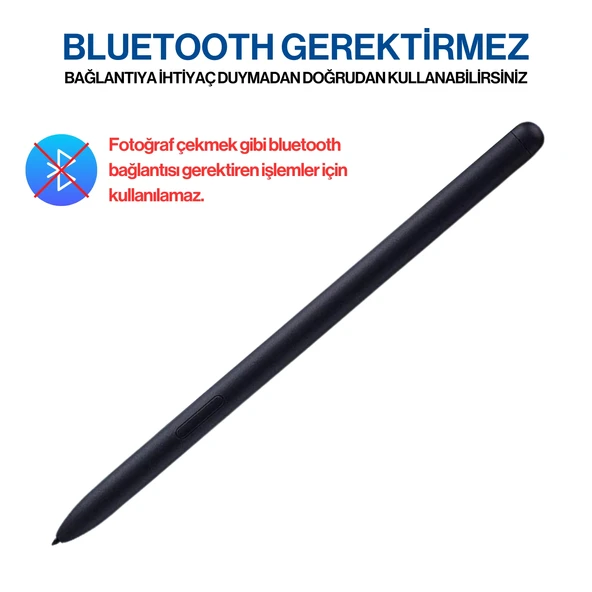 Samsung Tab S6 S6 Lite S7 S7+ S7 FE S8+ S9 S9 FE S9+ S9 Ultra S10 S10+ Uyumlu S Pen Kalem Yedek Uç - Resim 12