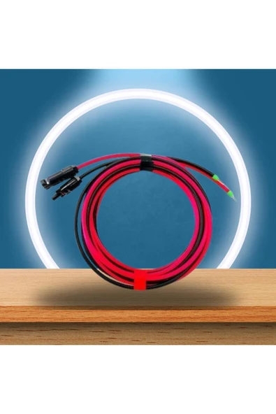 Ege Kablo Solar kablo Güneş paneli şarj kontrol arası uçları MC4lü 6mm kablo- 5m siyah- 5m kırmızı ürün görseli 1