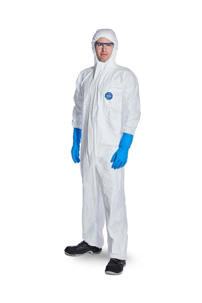 Tyvek® 500 Xpert Başlıklı Kimyasal Koruyucu Tek KullanımlıkTulum L - Resim 2