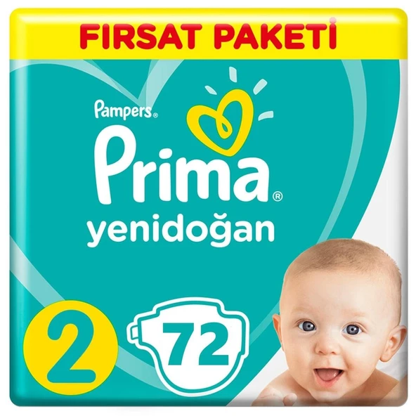 Prima Bebek Bezi Aktif Bebek 2 Beden 72 Adet Fırsat Paketi - 1