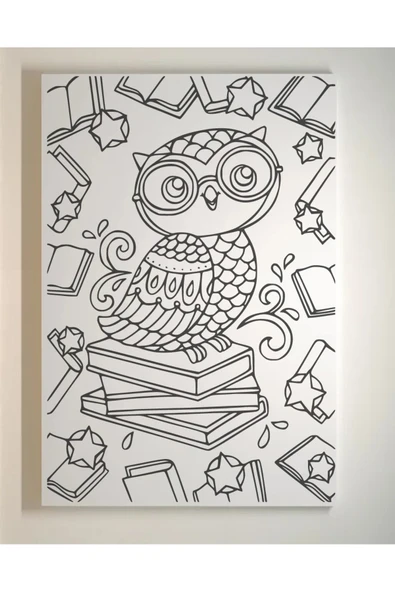 dudugift 6 Adet 25 x 35 cm UV Baskılı Tuval Boyama Seti BOYASIZ FIRÇASIZ SET-1 - 4