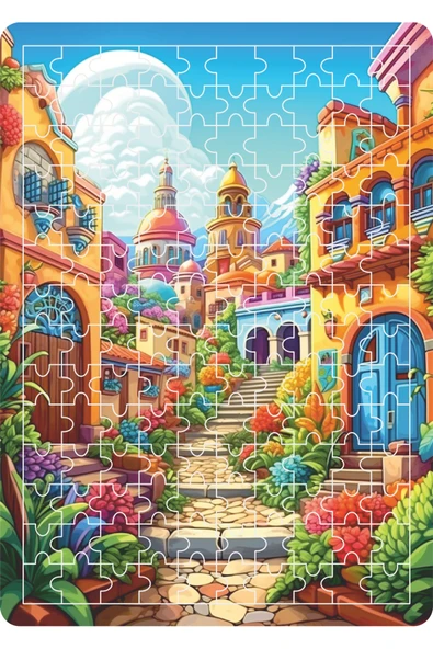 dudugift 140 PARÇA AHŞAP PUZZLE TABLO. 25X35 CM ÖLÇÜLERİNDE. ASKI APARATI İLE. KALİTELİ UV BASKI MODEL-13 - 2