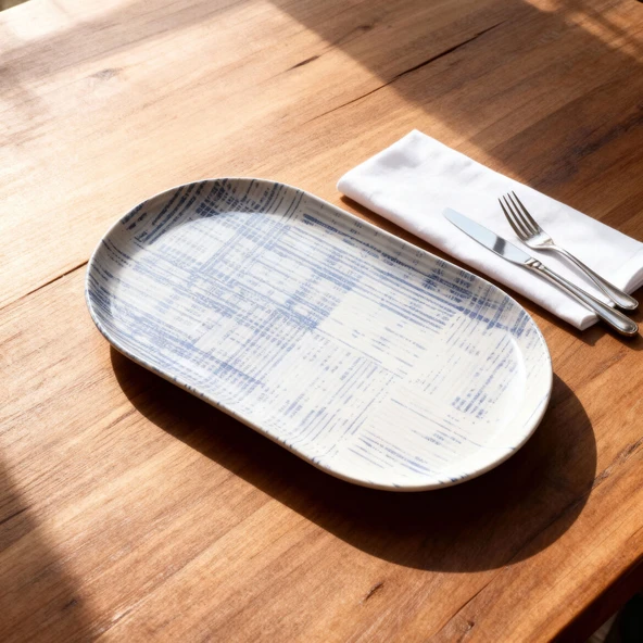 GÜRAL PORSELEN Bilbao  Life 25x15 cm Kayık Tabak 4256 ürün görseli 1